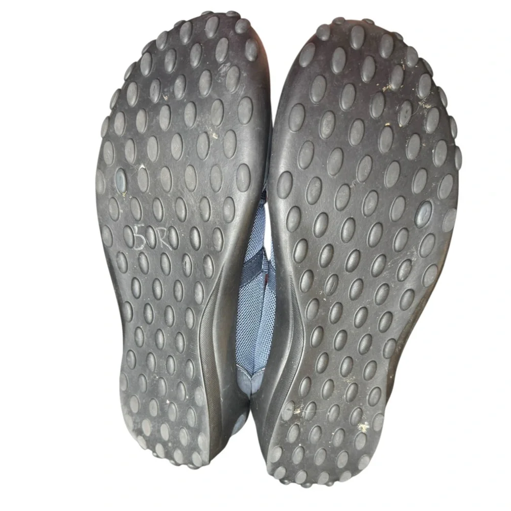 Privo by Clarks Mary Jane Flats 7M Navy Blue Comfort Mesh Leather Slip On - Picture 3 of 6